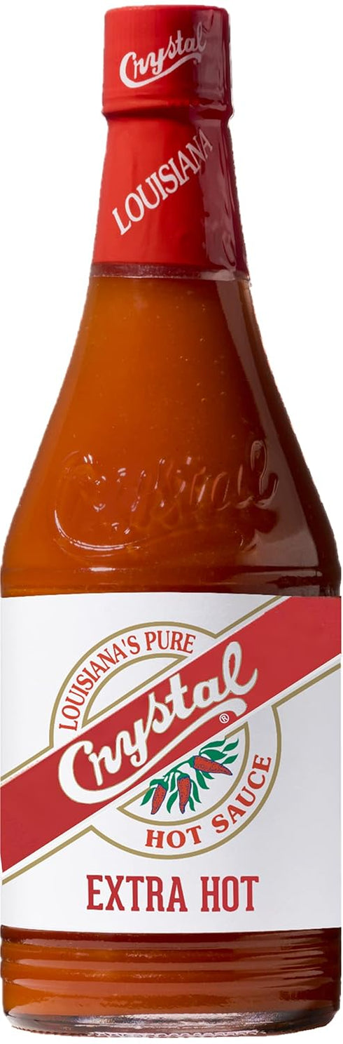 Crystal Louisiana's Pure Hot Sauce, Extra Hot, 6 Ounce Bottle...